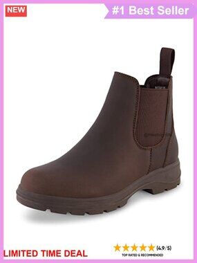 Chelsea Ankle Boots Soft Vegan Leather Memory Foam Non-Slip Sole